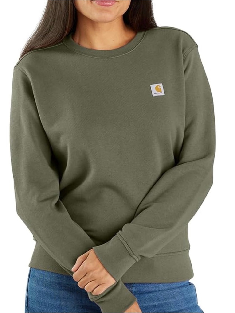 Carhartt Women's Olive Green Crew Sweatshirt